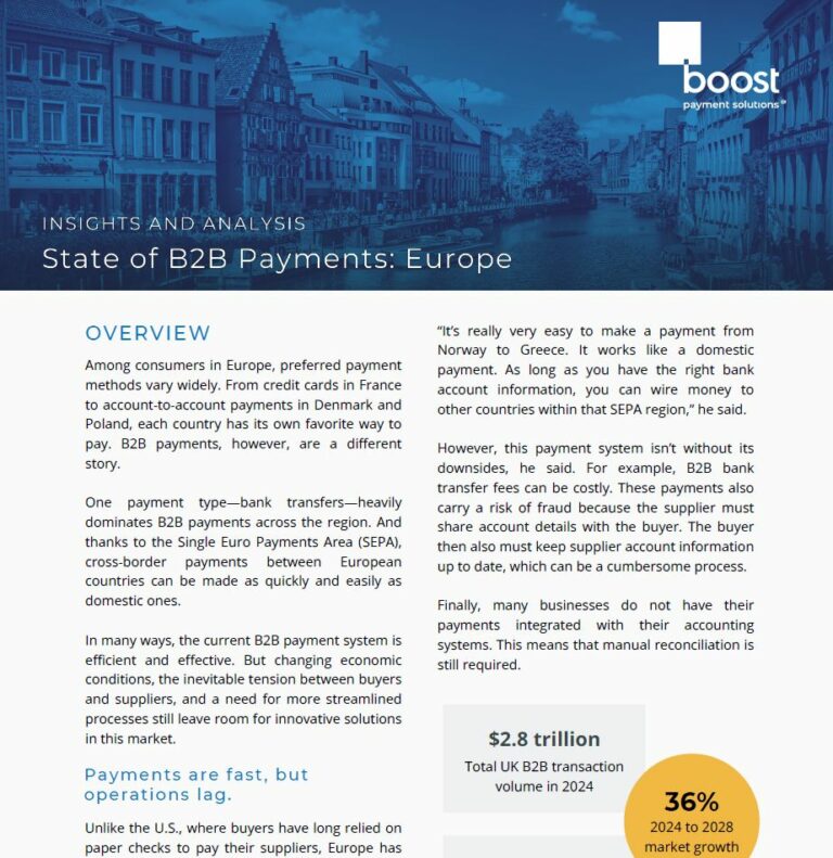 State of B2B Payments: Europe